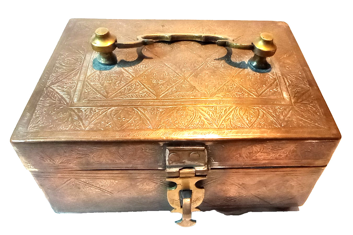 Antique British colonial Southeast Asian Bethel Nut Box beautiful inserts