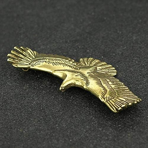 Retro brass spread eagle statue creative eagle key chain pendant