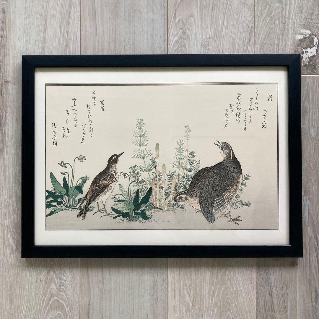 Kitagawa Utamaro Ukiyo-e Woodblock Print “One Hundred Thousand Birds” Showa