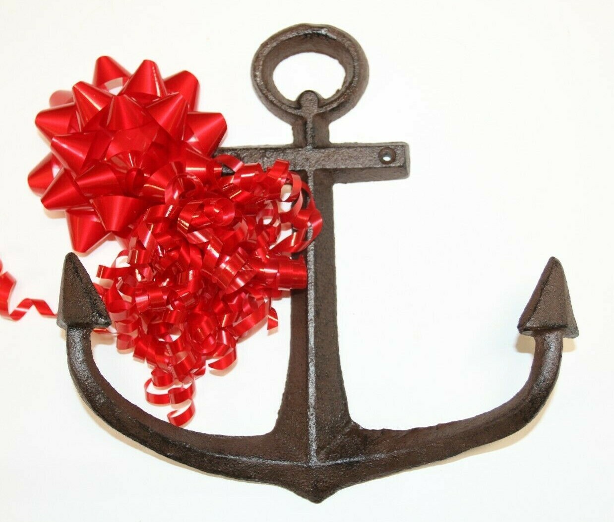 XL Large Boat Anchor Wall Decor Solid Cast Iron / End Hooks,11 inch tall, BL-61b