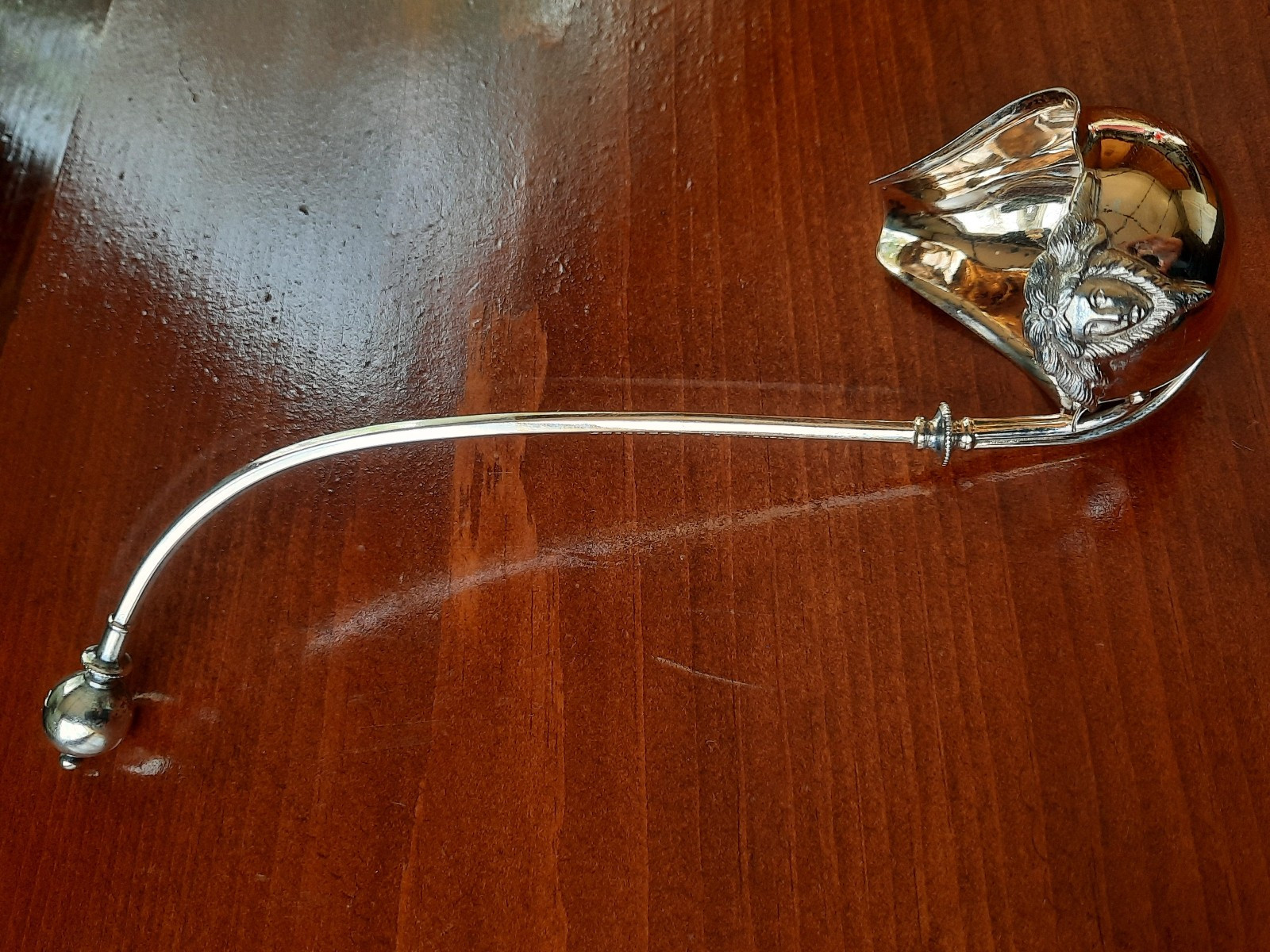 Sterling Silver George Sharp Ball End Medusa Spouted Ladle, Mono M