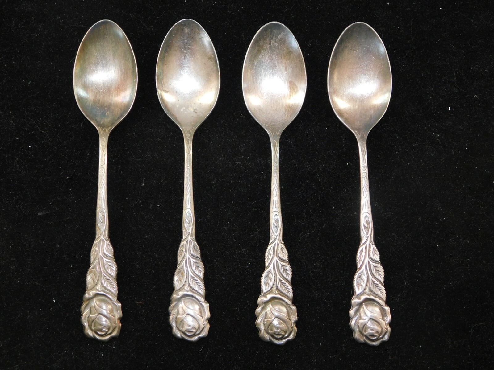 4 Pieces Coffee Spoons Hildesheimer Rose Stamped BMF 90s