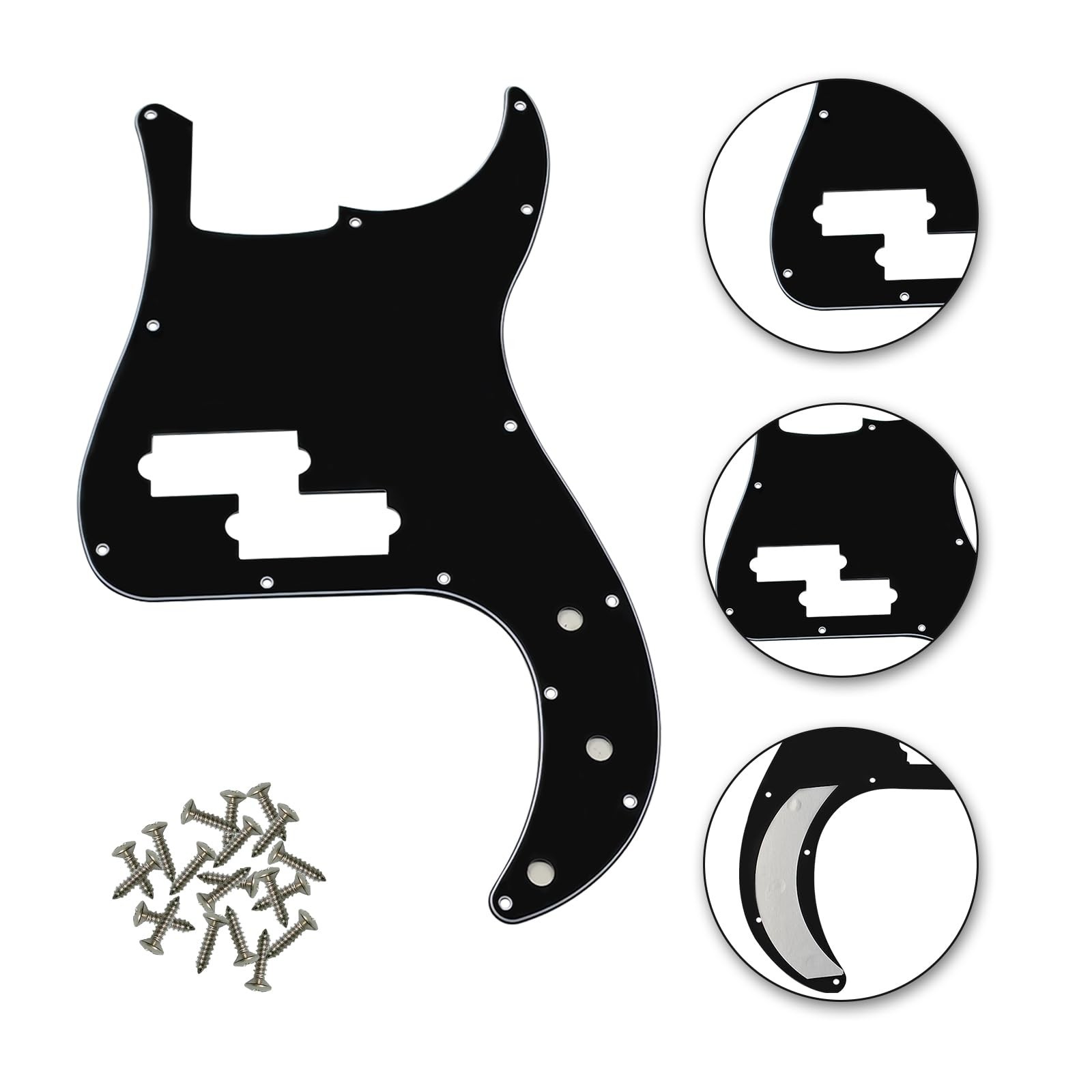 13-Hole Precision P Bass Pickguard, Without Truss Rod Cutout, Scratch Resista…