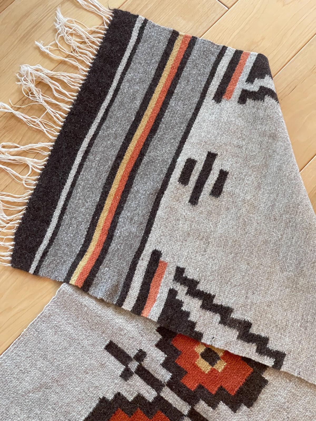 LONG Museum quality Scandinavian veg dyes NORWEGIAN Handwoven Table runner