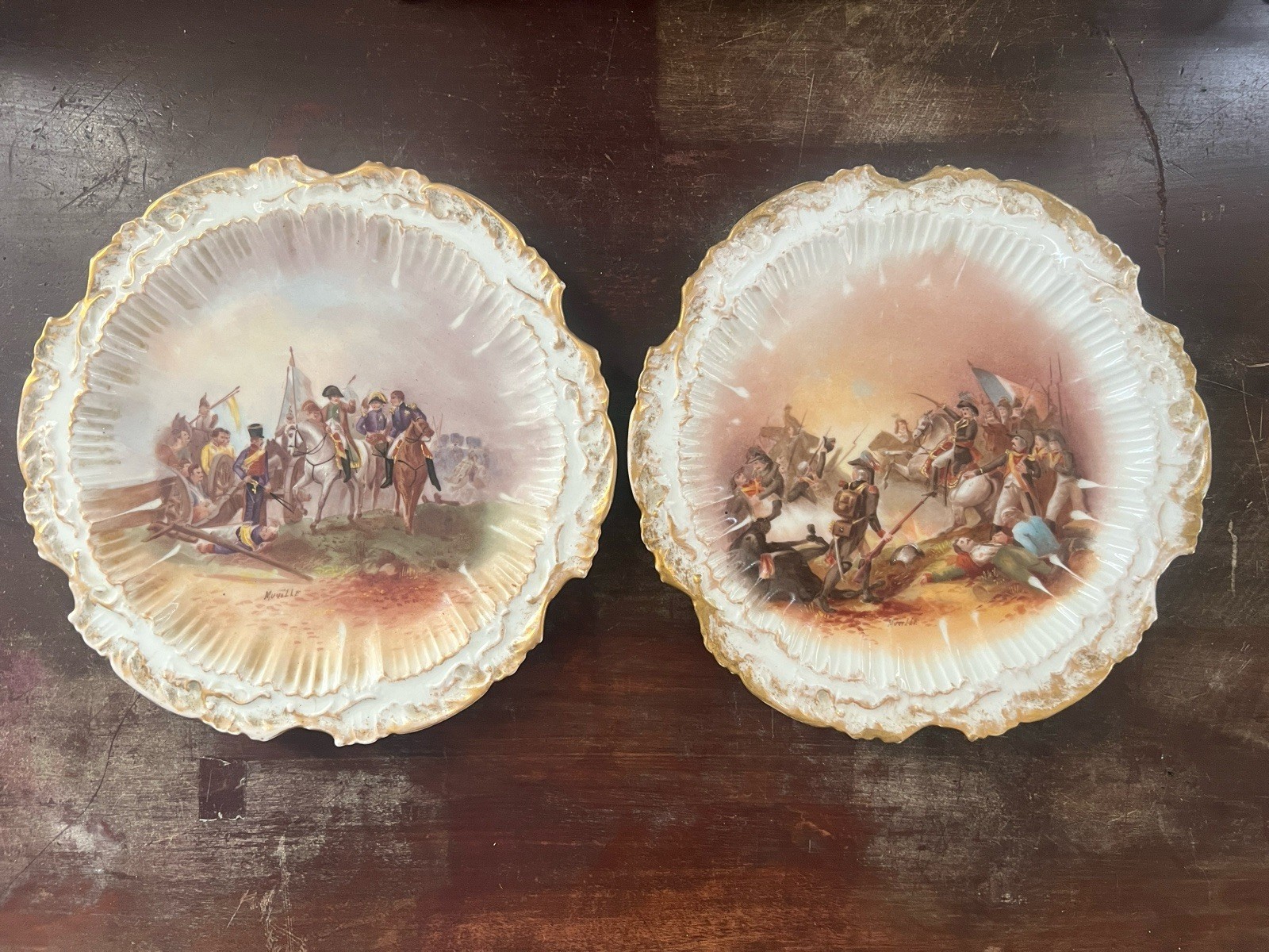 Antique French Porcelain Cabinet Plates – Sèvres Style – Musée de Versailles