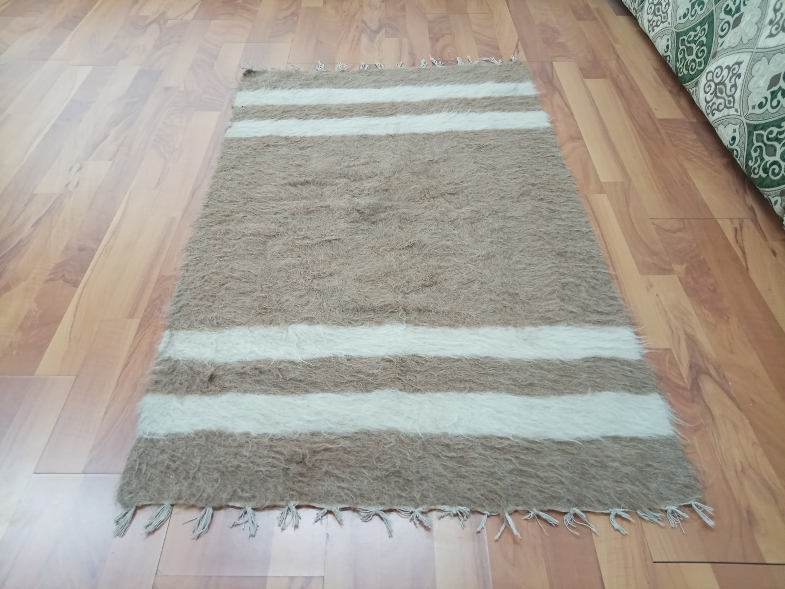 White Goat Wool Rug Geometric Turkish Rug Handmade Tribal Rug Free Shipping Rugs