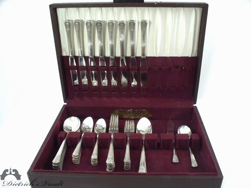 Tudor Plate Oneida Flatware Set and Case Vintage
