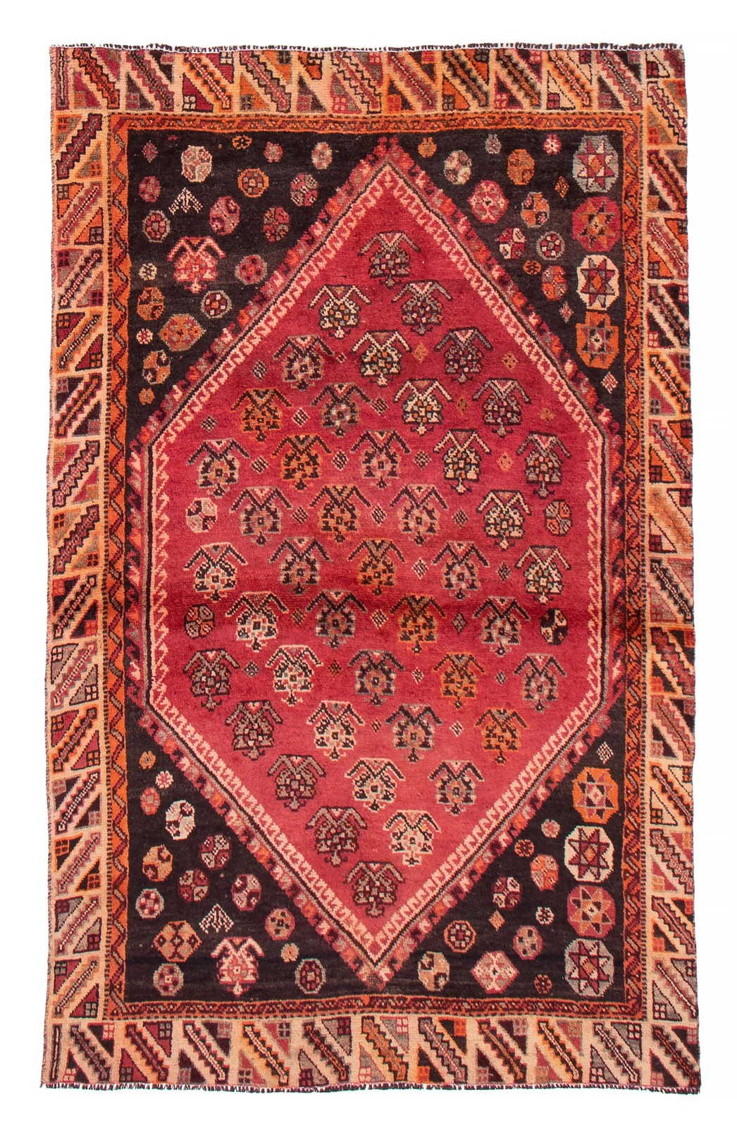 Vintage Hand-Knotted Area Rug 4’9″ x 7’10” Traditional Oriental Wool Carpet
