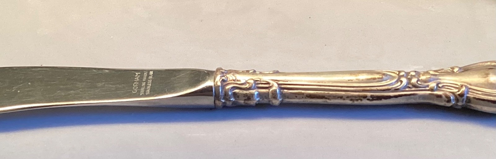 Gorham Chantilly Butter Knife -Sterling Handle -Stainless Blade 6 5/8″-READ AD !