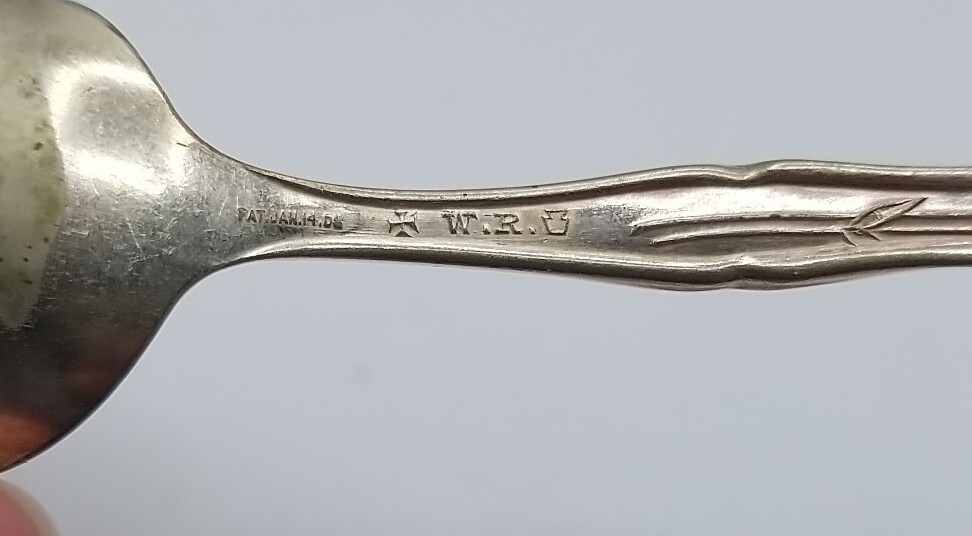 WR Keystone ONEIDA Silverplate Carnation floral flower DEMITASSE SPOON