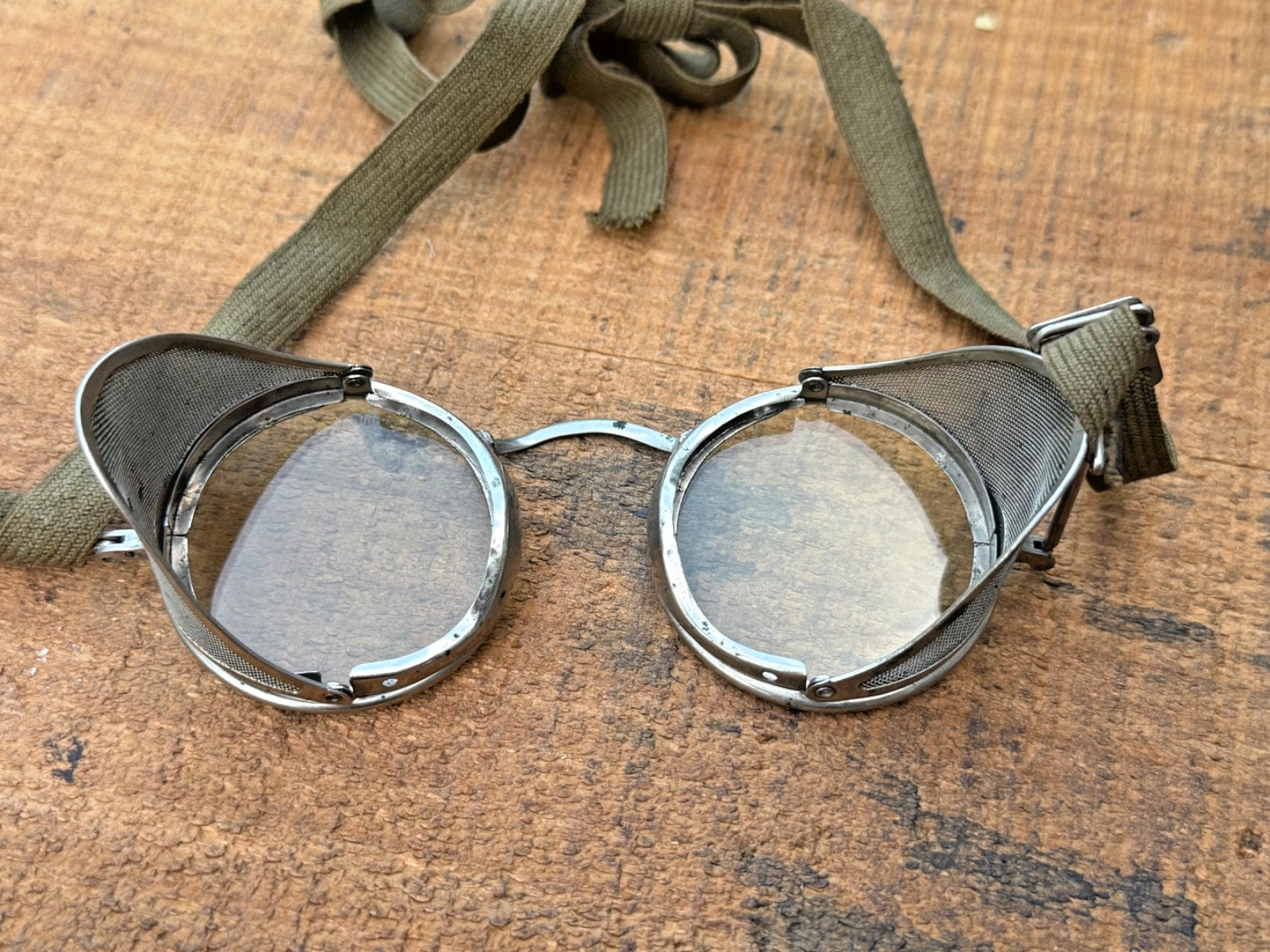 Willson Goggles M1 1900s Side Shield Mesh Safety Glasses Military Industrial WL