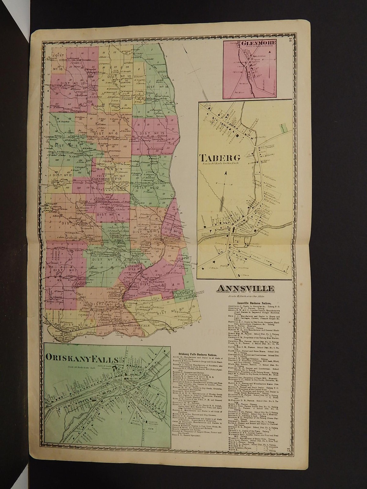 New York, Oneida County Map, 1874 Town of Annsville, Double Page Z2#49