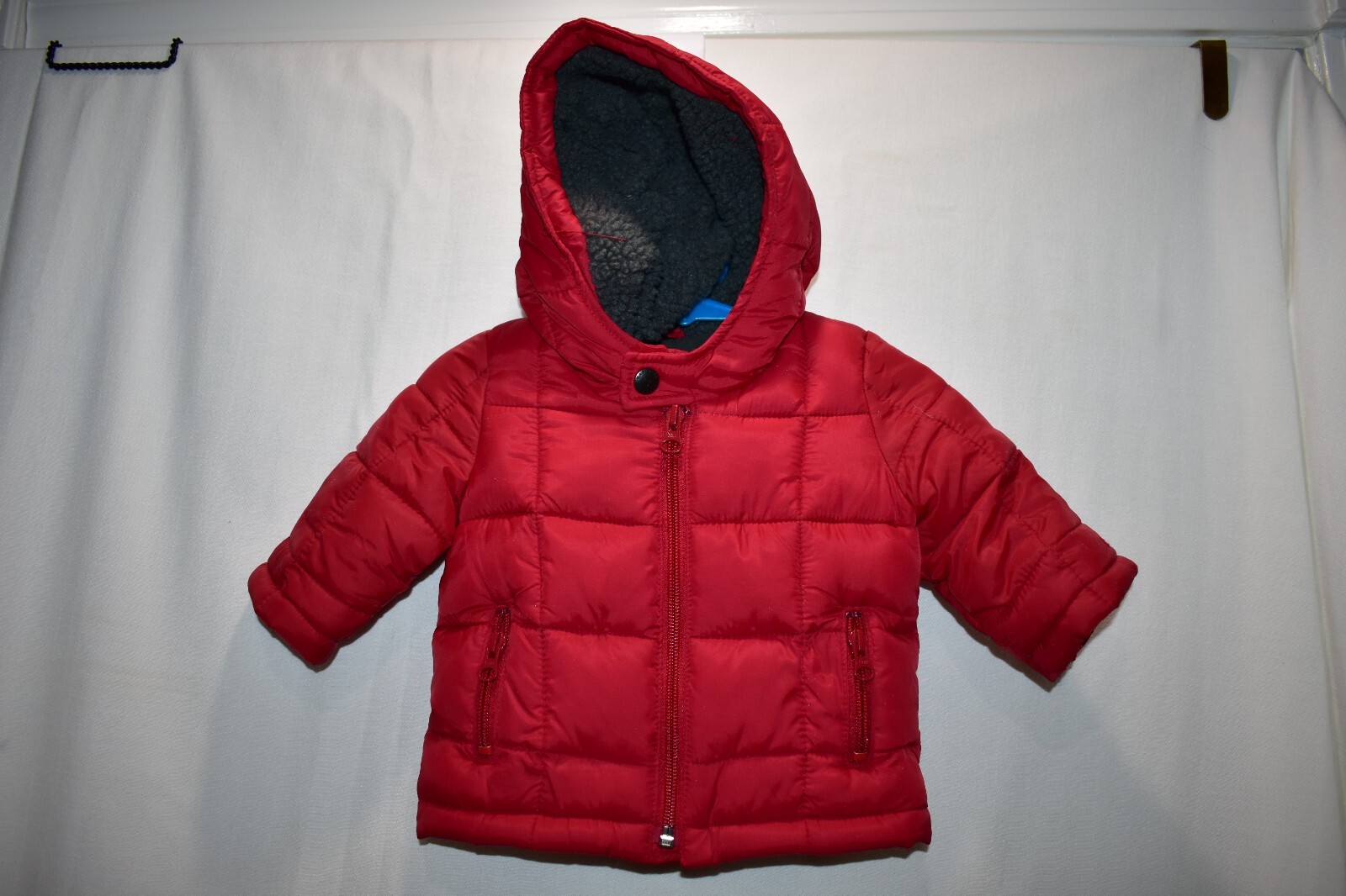 BABY BOY BABY GAP RED PUFFER JACKET SIZE 3-6 MONTHS 2011 NWT