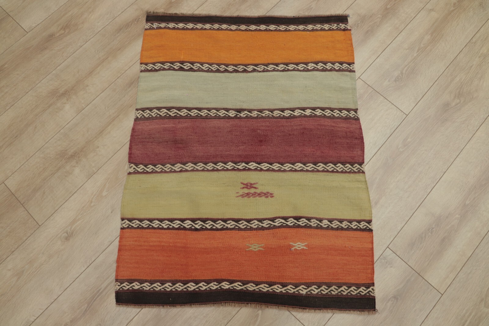 Southwestern Colorful Kilim Rug Anatolian Vintage Handmade Ethnic Carpet 2×3 ft