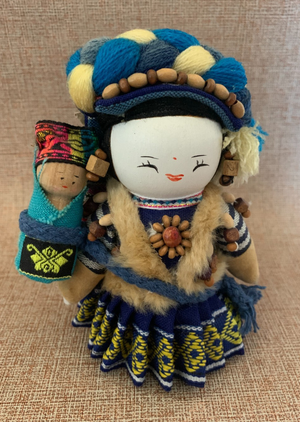 Chinese Ethnic Minority Yunnan Province Cultural Folk Art Doll 12.5cm 2
