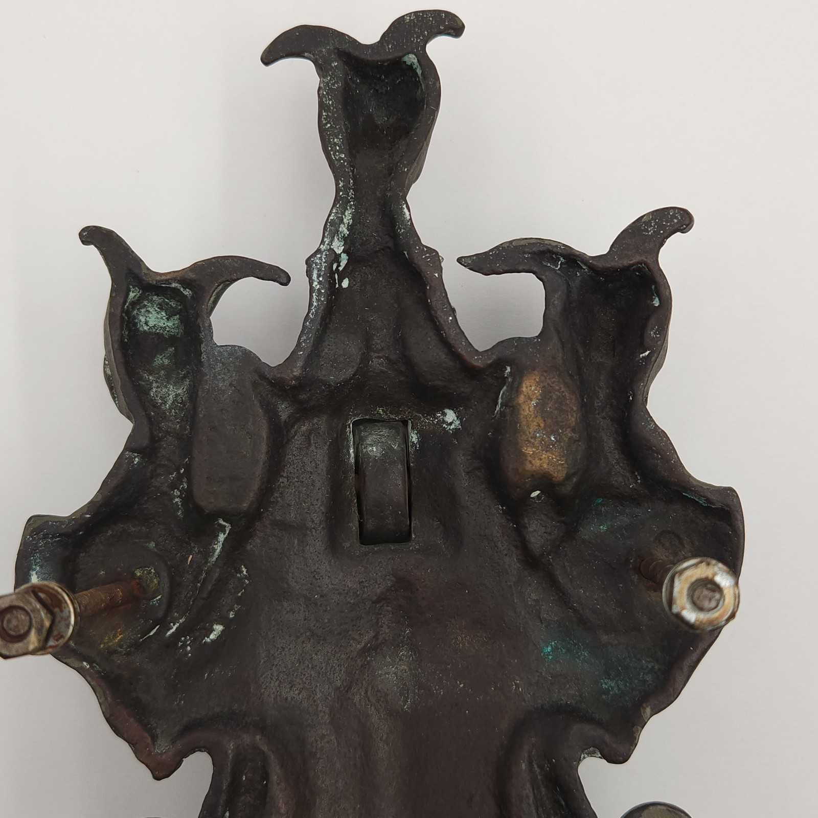 Large Cerberus Devil Head Door Knocker Bronze Snake Tail Guard Dog Hercules