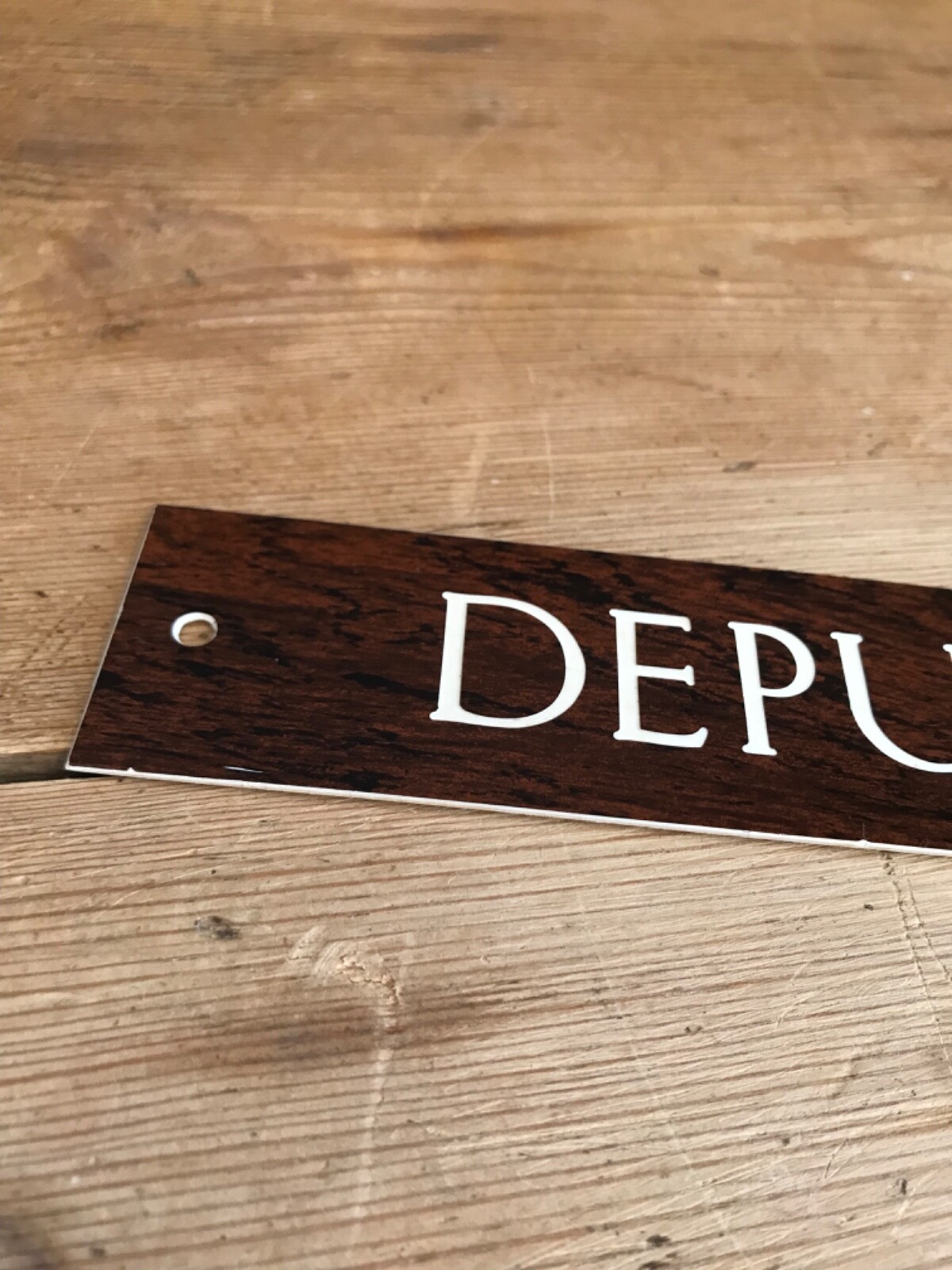 Antique Flexible Plastic Door Sign 1960’s 1970s Deputy Principal (B)