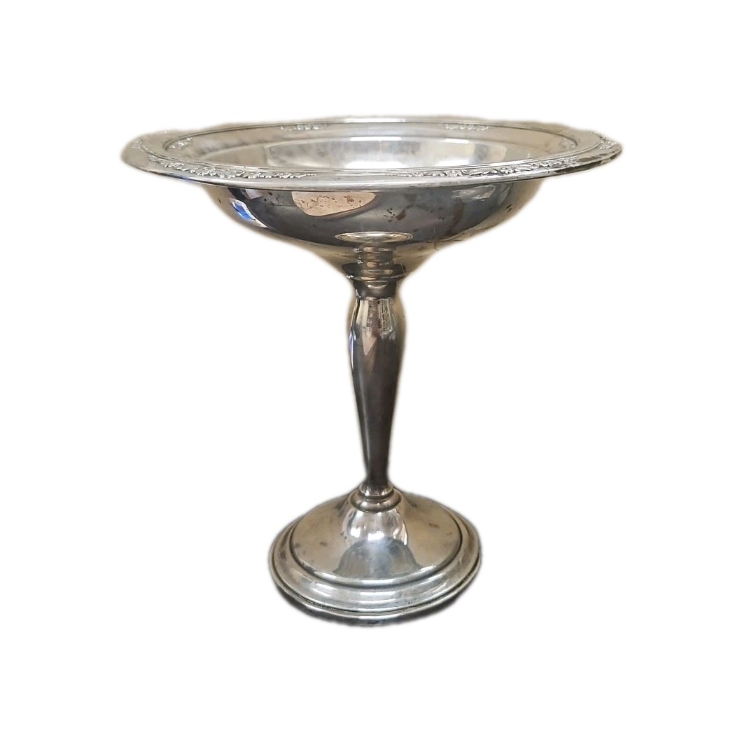 Vtg International Sterling Silver Courtship Compote Weighted Dish 210g