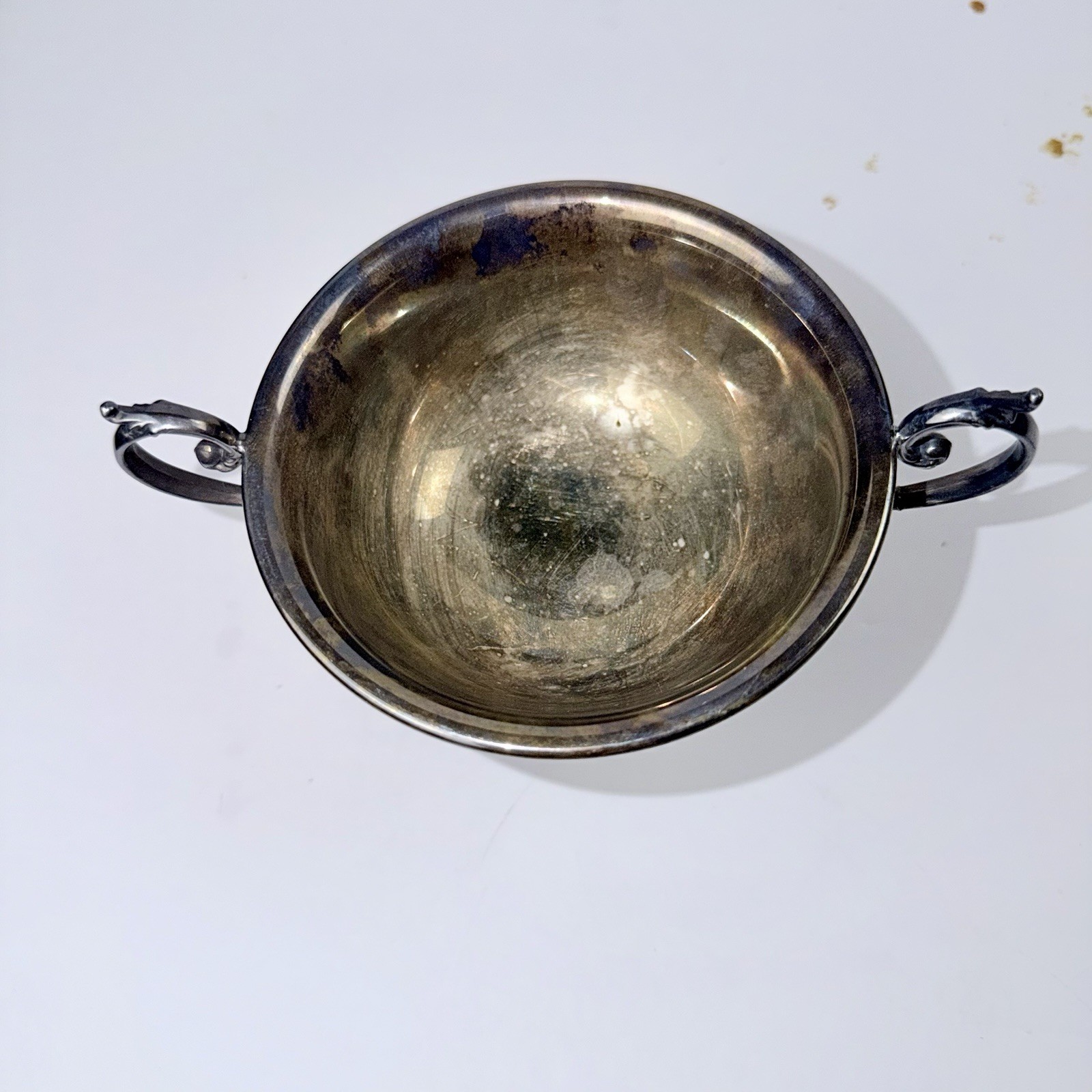 Reed & Barton Silverplate Footed Trophy Bowl 843 Wedding Engraved 1974 4.5”