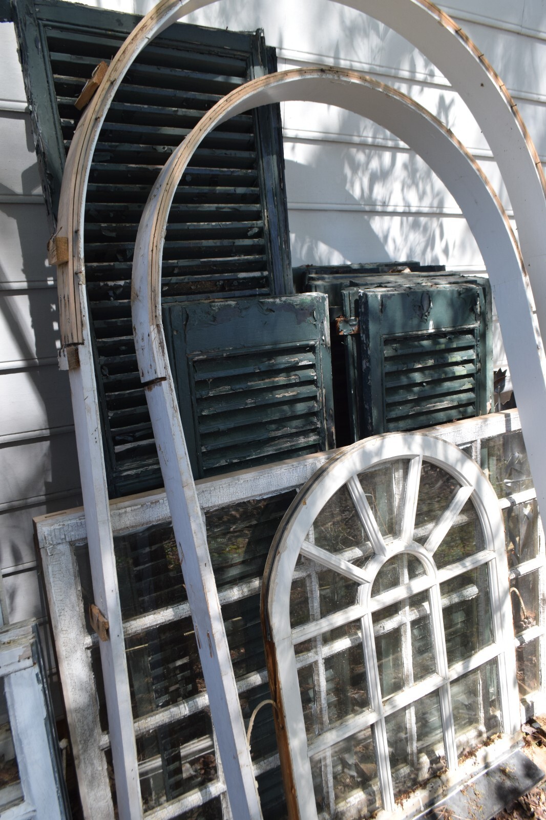 Huge Architectural Salvage Lot 1880’s Farmhouse Windows French Doors Shutters