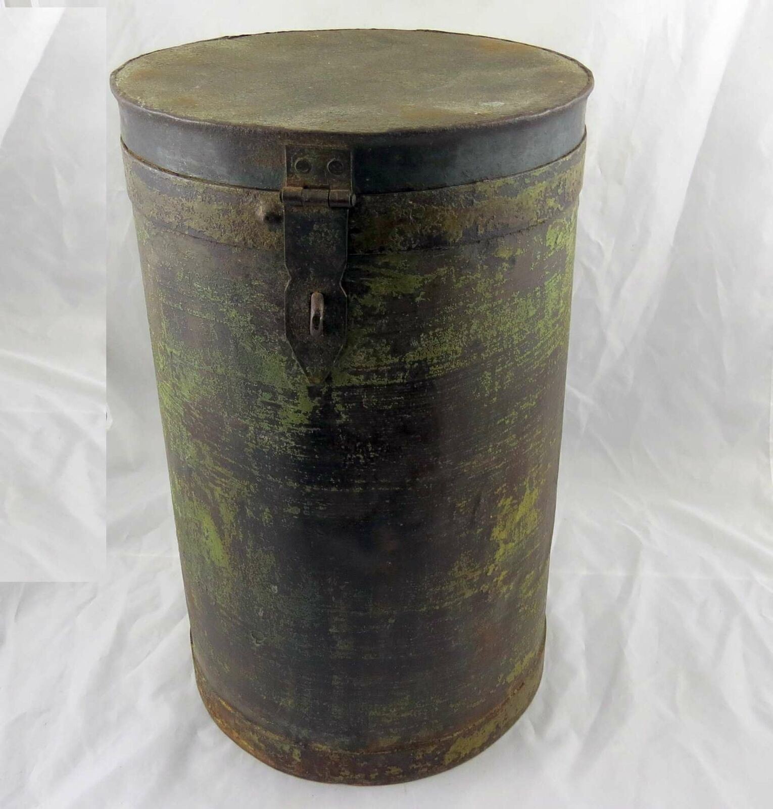 Steampunk Industrial Steel Metal Can Container with Hinged Lid 18″ x 11-3/8″