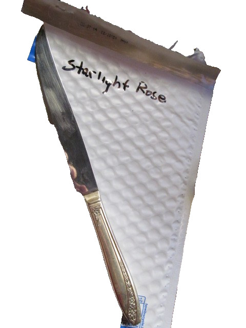 *Wm Rogers Starlight Rose STEAK KNIFE 1948 Silverplate 10″