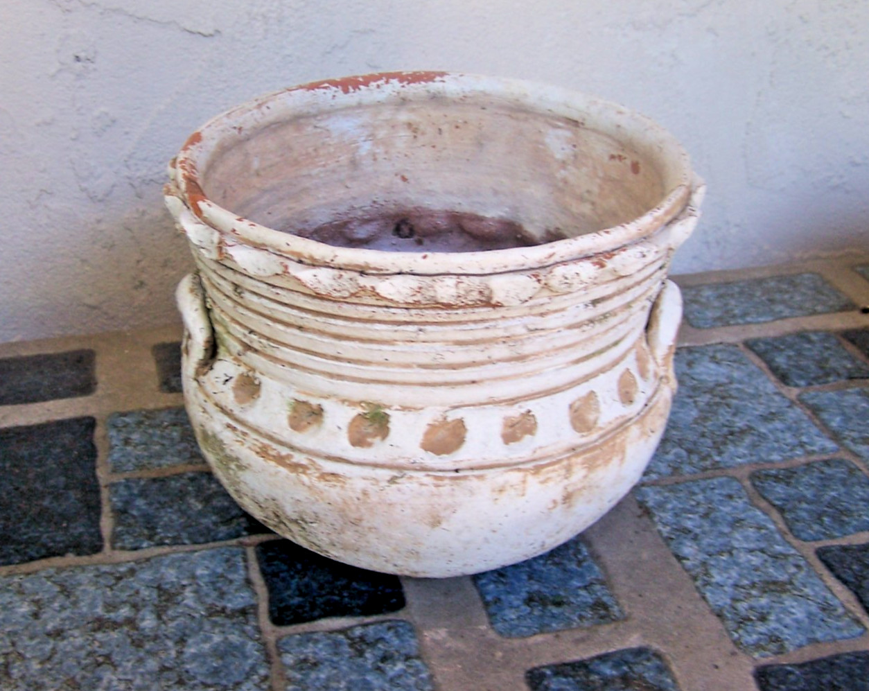Terra cotta Antiquities reclaimed Handmade water pot/planter 7.5Wx6″T