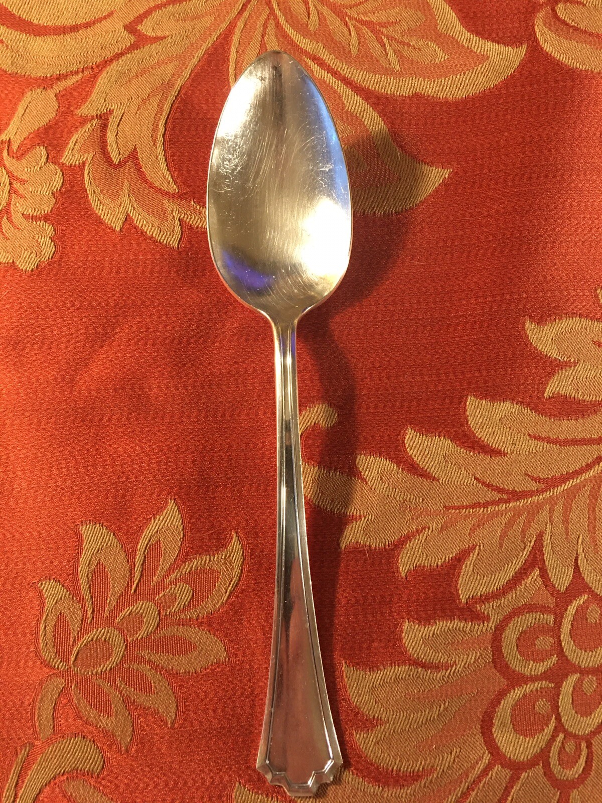 RCCO A 1 + INTERNATIONAL SILVER PLATE MANCHESTER SERVING SPOON 8 3/3” LONG