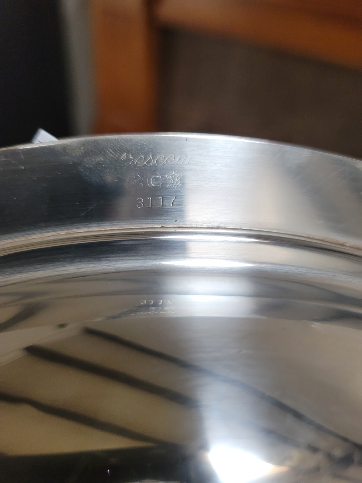 CRESENT SILVER PLATED OVAL SERVING DISH ROPE PATTERN EDGE 12 X 9