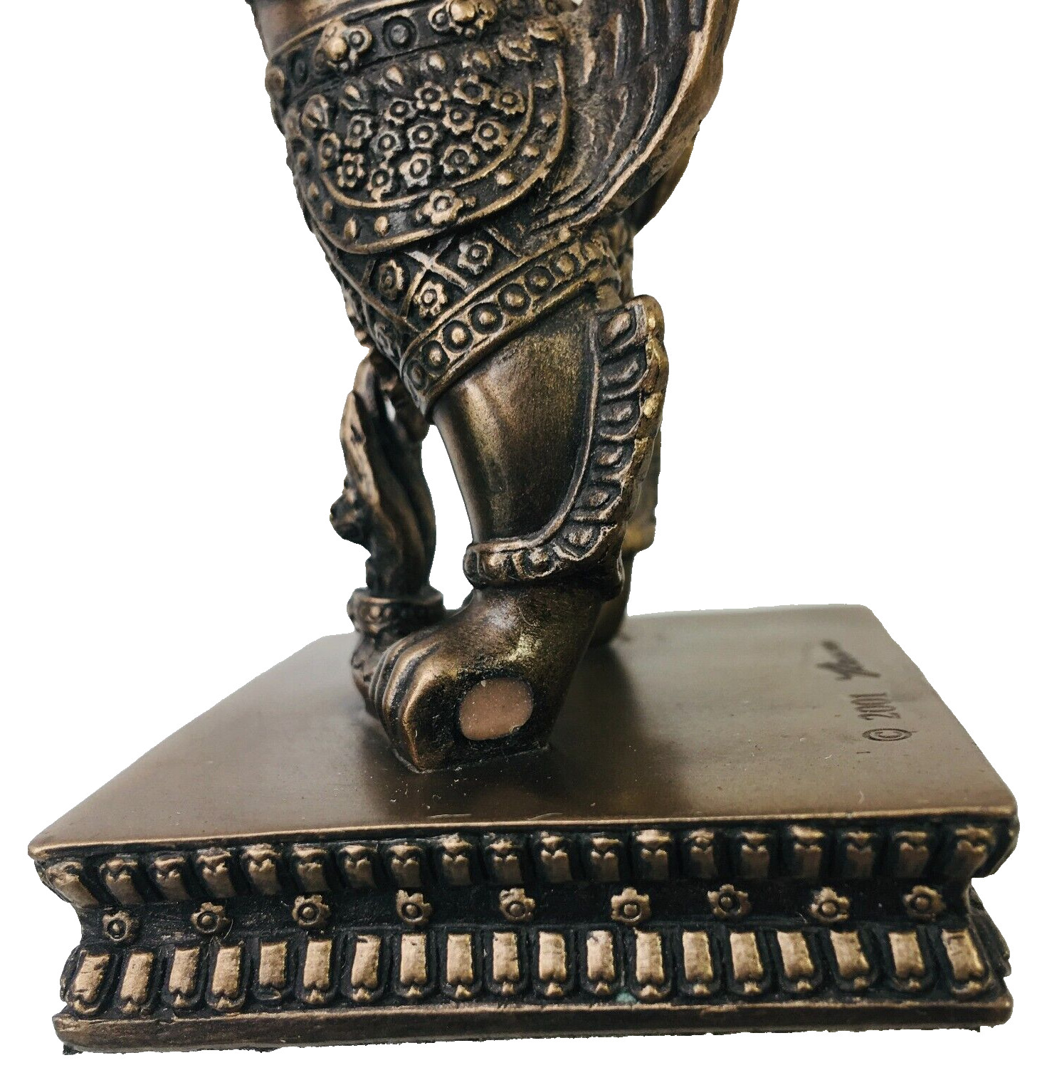 Veronese Bird Warrior Signed 2001 Conquer Snake Bronze Copper Figure 6″ READ