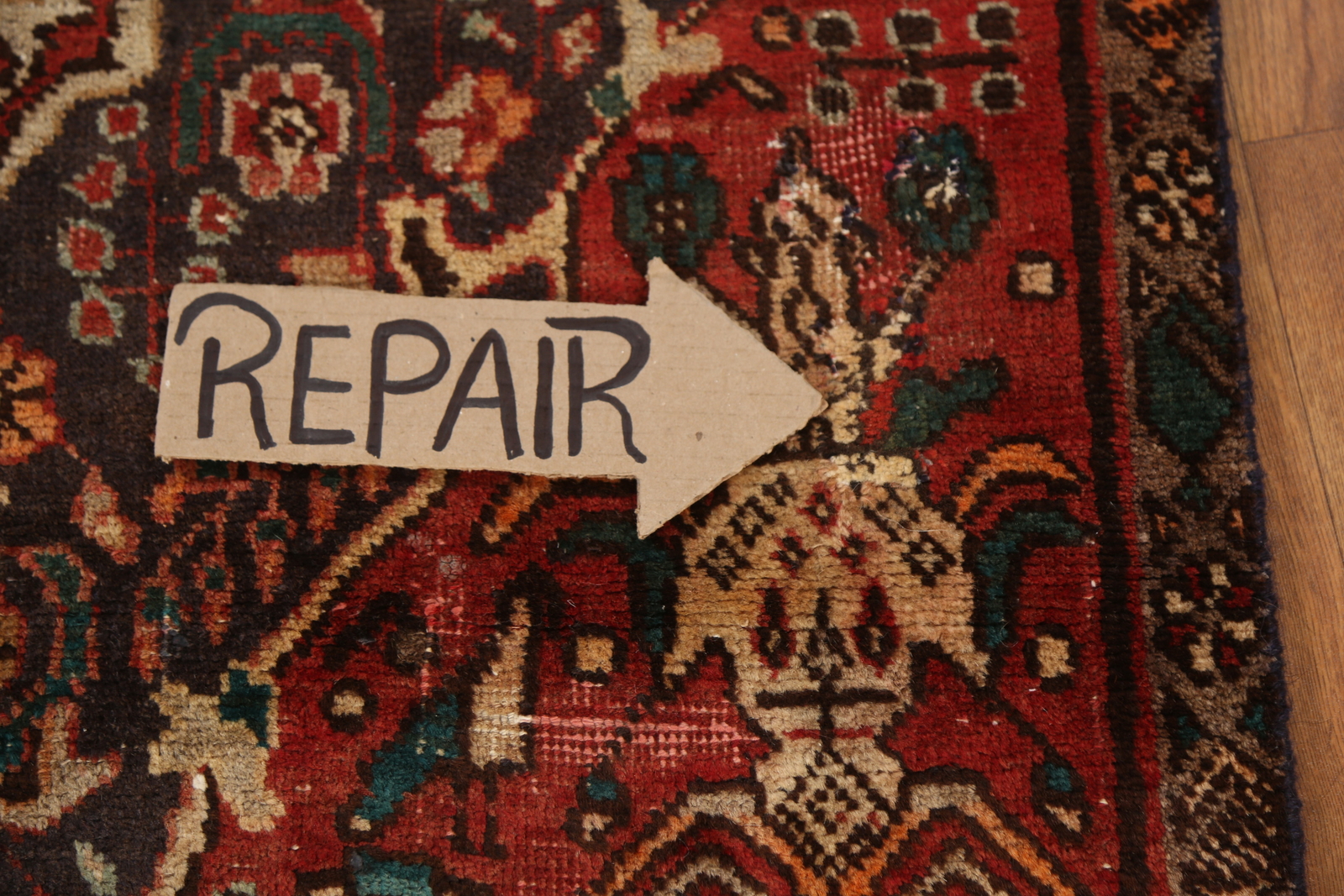 Vintage Rust Wool Hand-made Traditional Tribal Geometric Runner Rug 3×11 Carpet