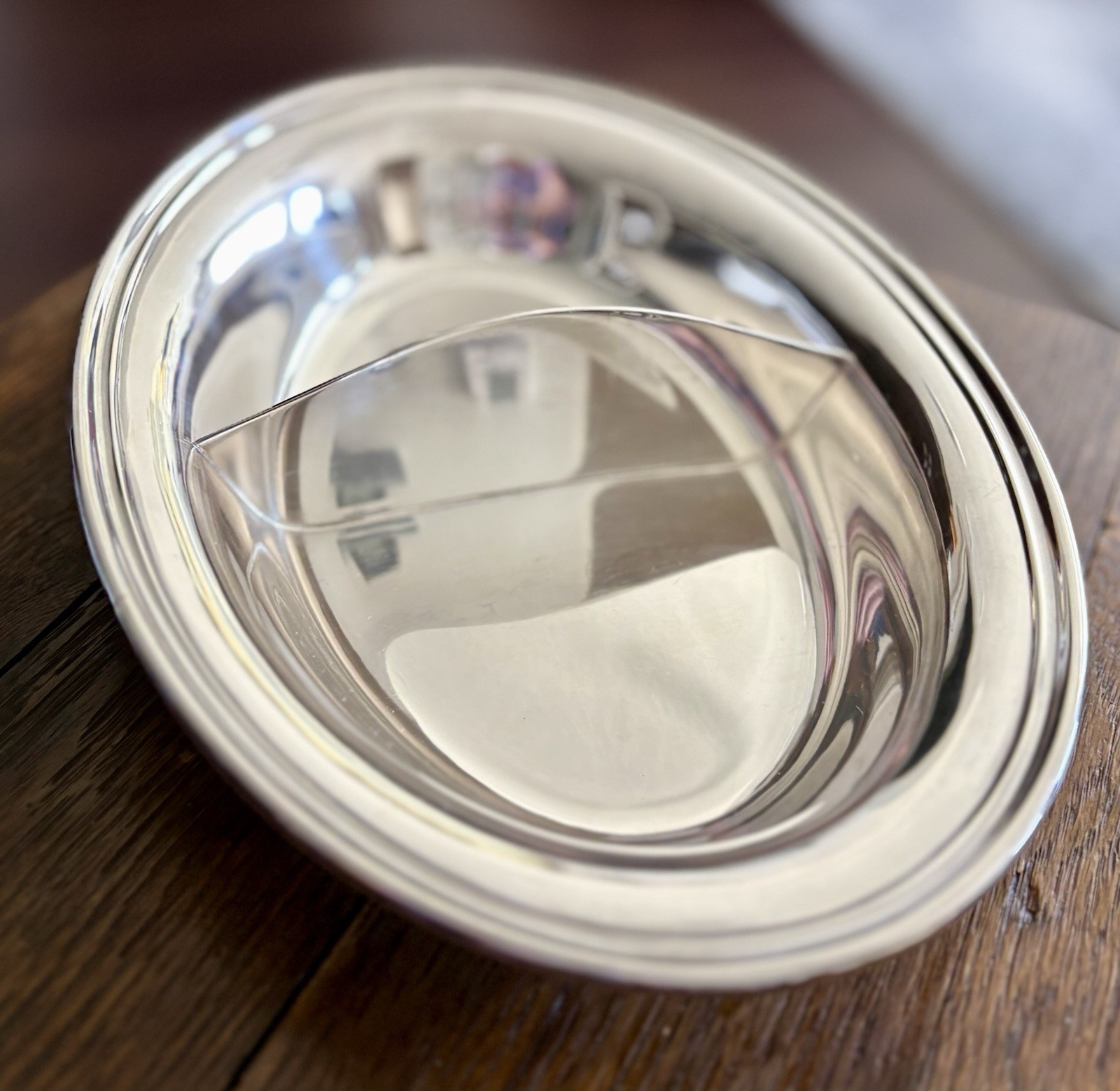 Gorham Silver Plate Divided Oval Bowl – Weddings B&B Anniversary Formal Dinner