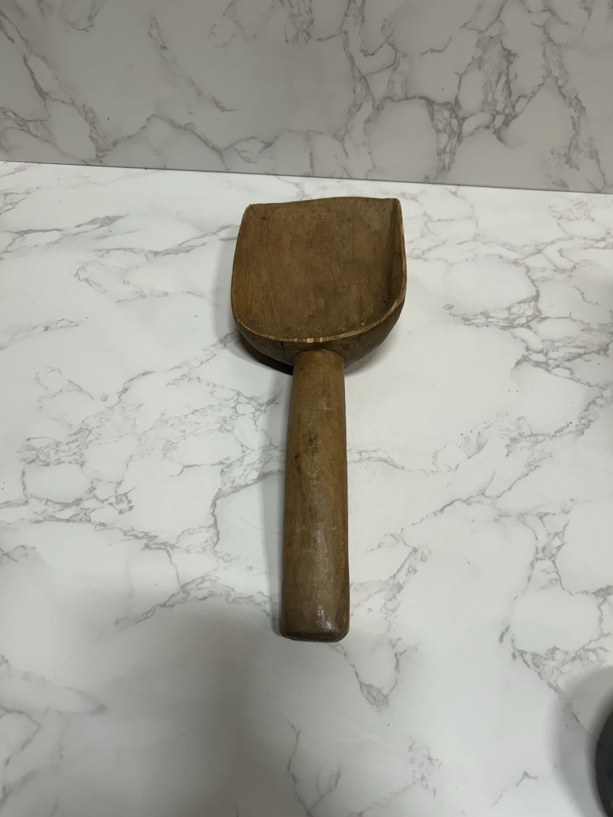 Hand Carved Wooden Scoop SPOON Vintage Shovel Primitive Scooper