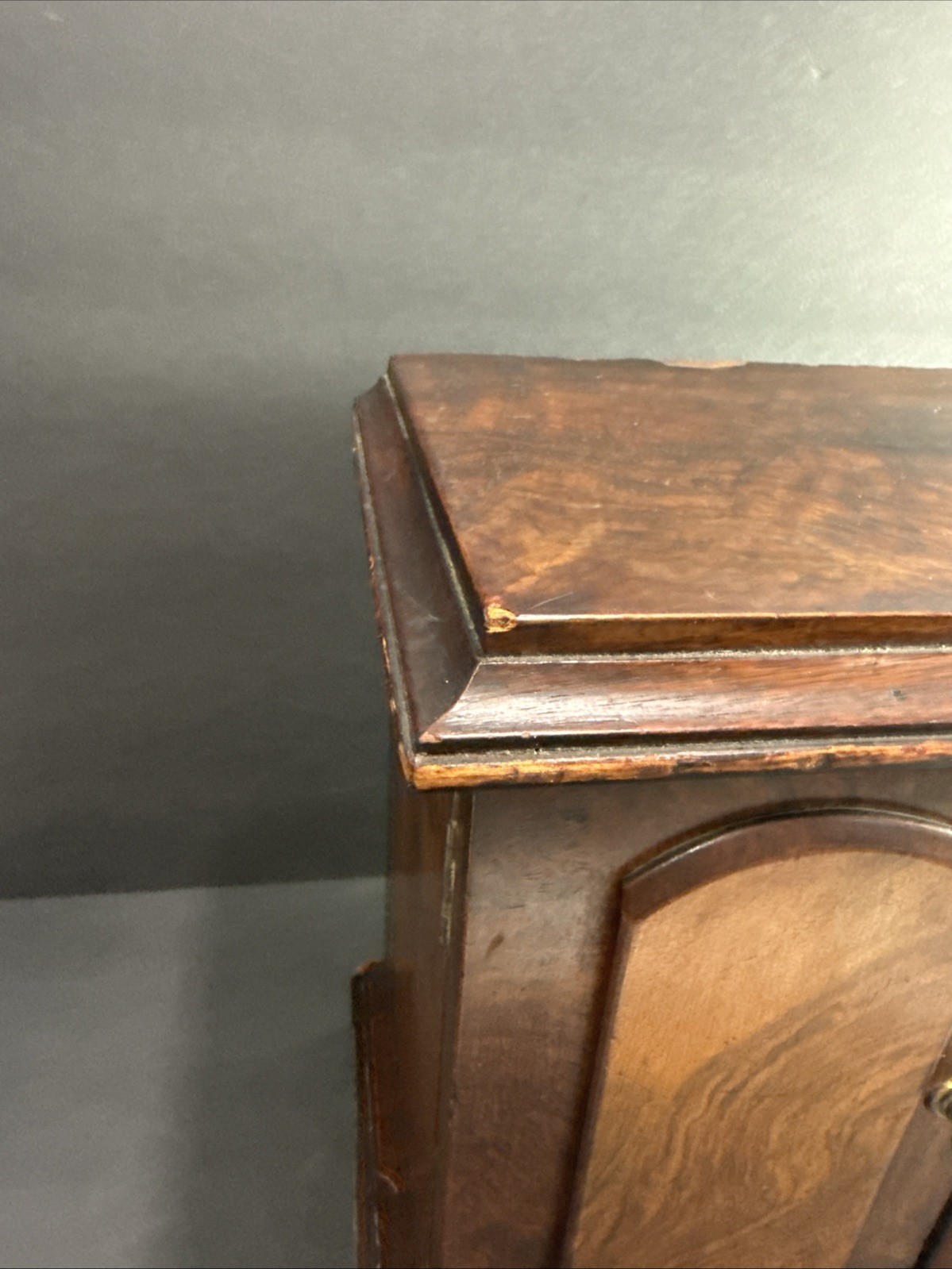 19th Century Victorian walnut table top collector’s cabinet (SEE PICS!!)