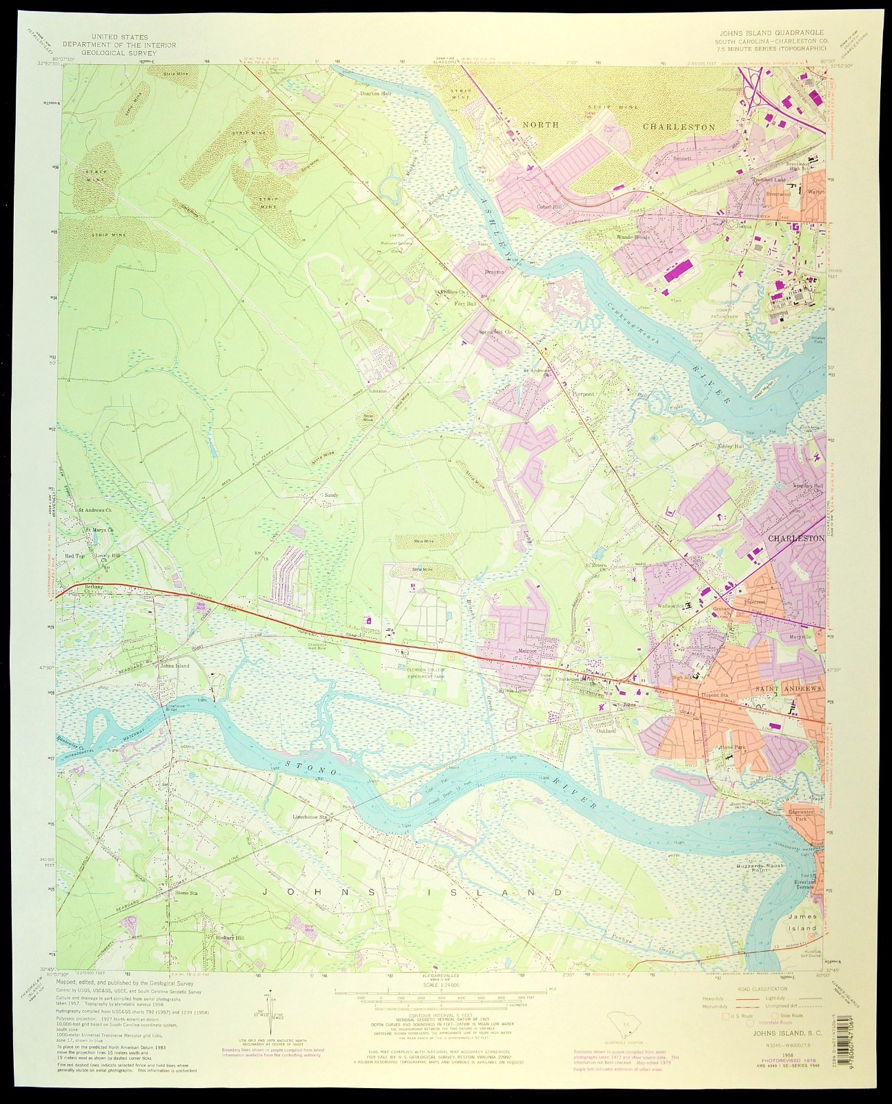 Fort Bull Map St Andrews South Carolina North Charleston Pierpont Johns Island