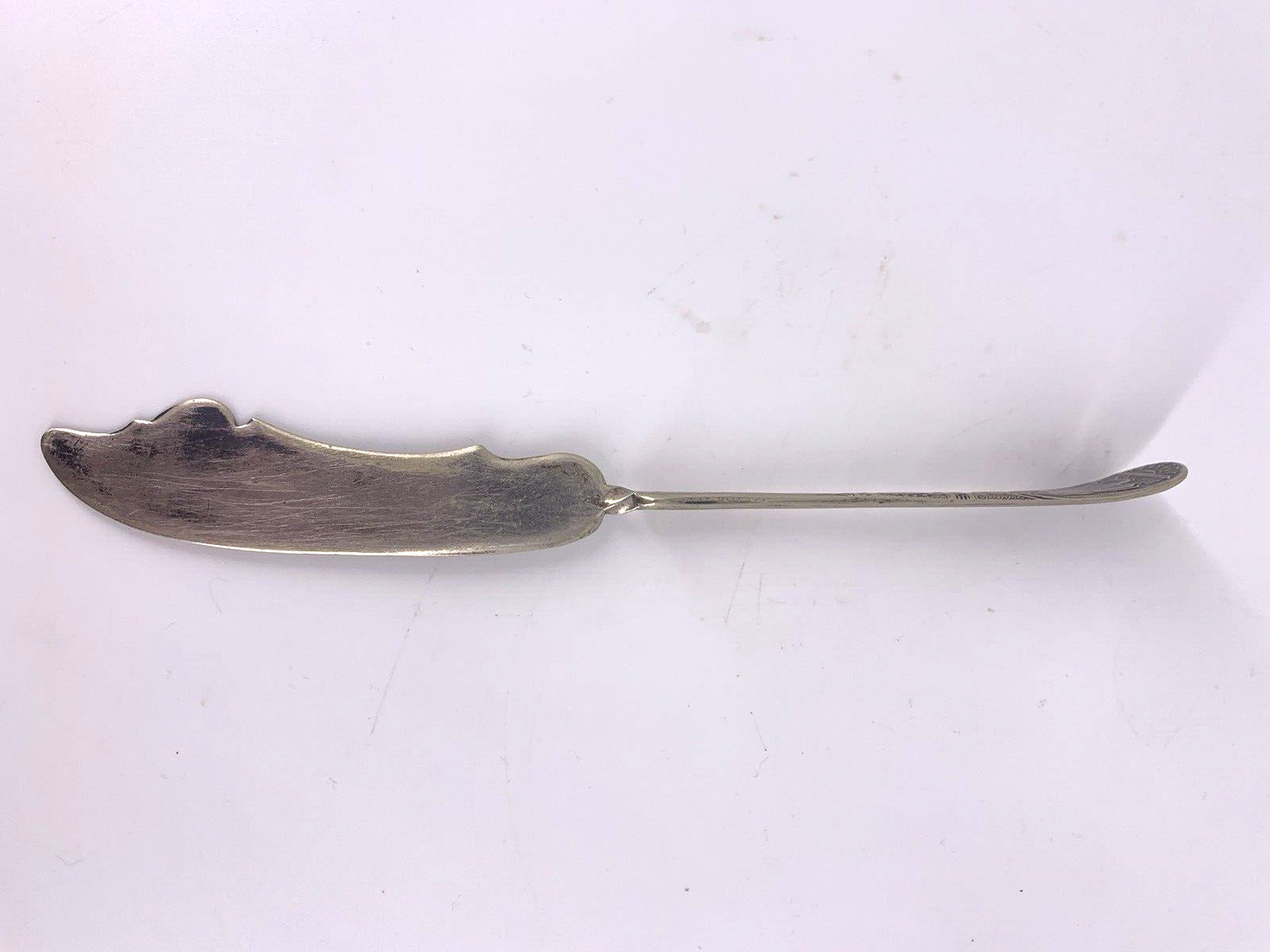 N.F. Nickel Silver Co Twist Handle Cheese or Butter Knife