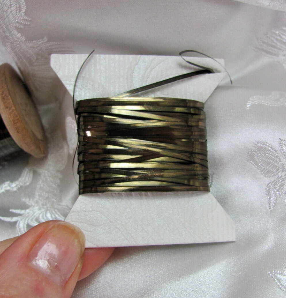 Brown Bronze Antique Real Metal Thread Tinsel France French Fly Tying 10yds #601