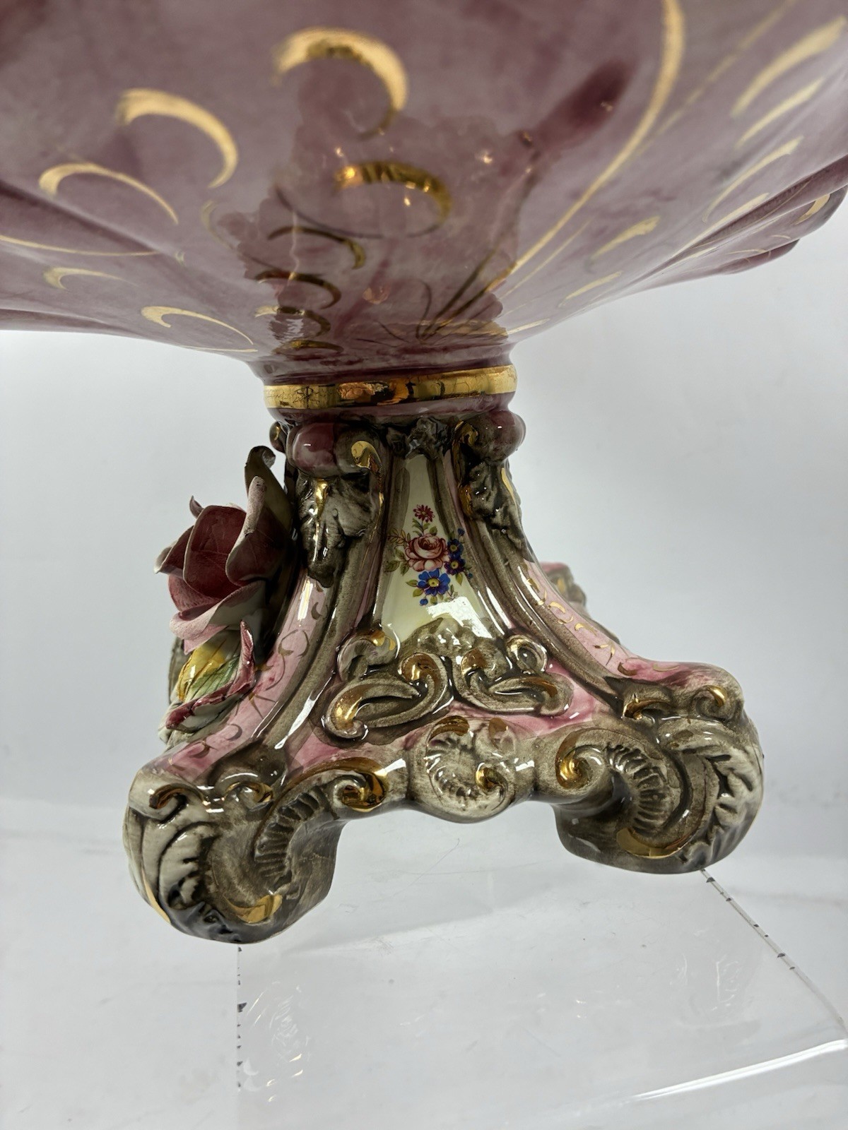 Made In Italy Capodimonte Centrepiece Vase/Bowl Table Decoration