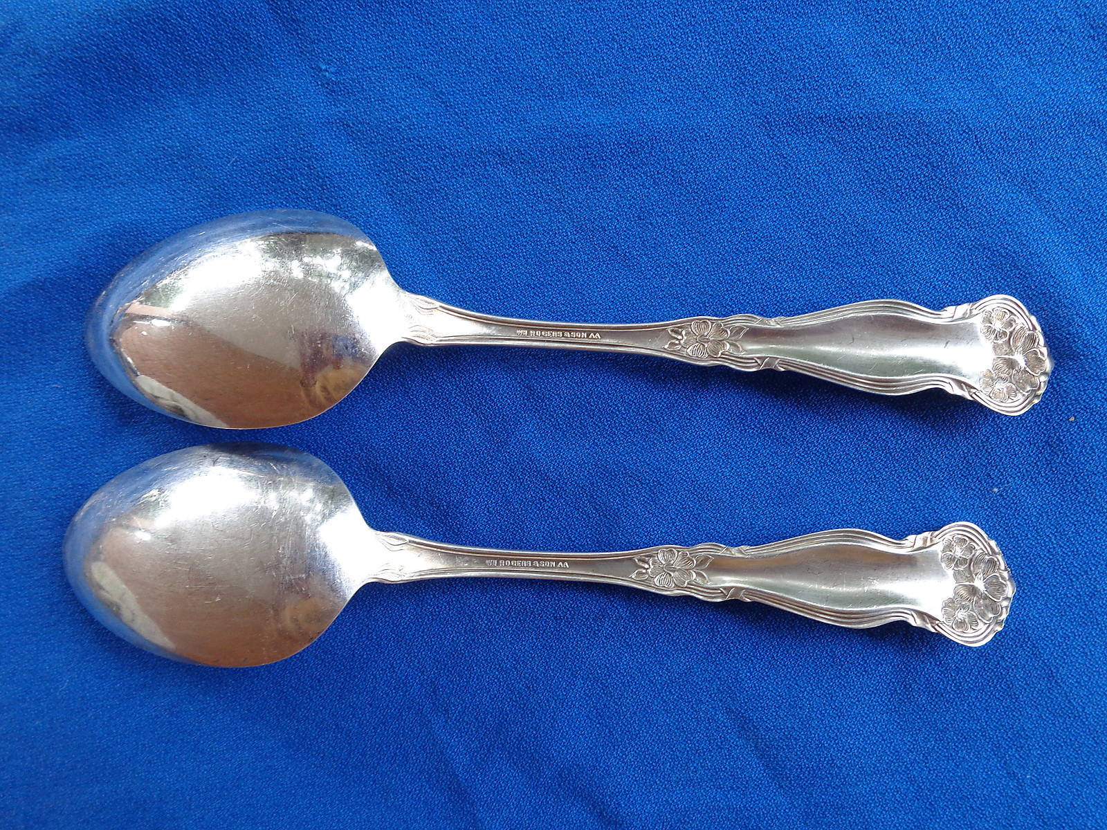 Vtg Silver Table Spoons Serving ARBUTUS Rogers & Son AA Silverplate Tablespoons