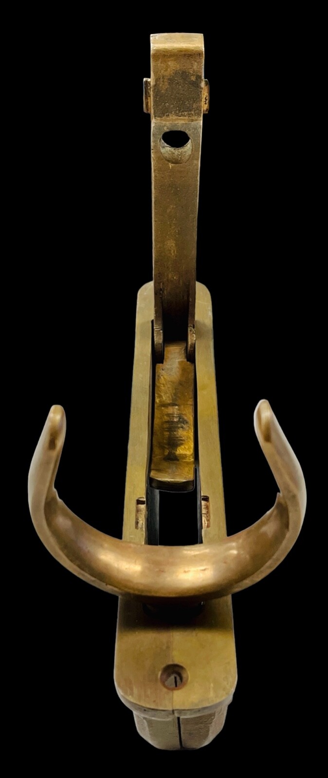 Rare Vintage Solid Brass Hidden Oar Holder By AJ Dennison Riverside Rhode Island