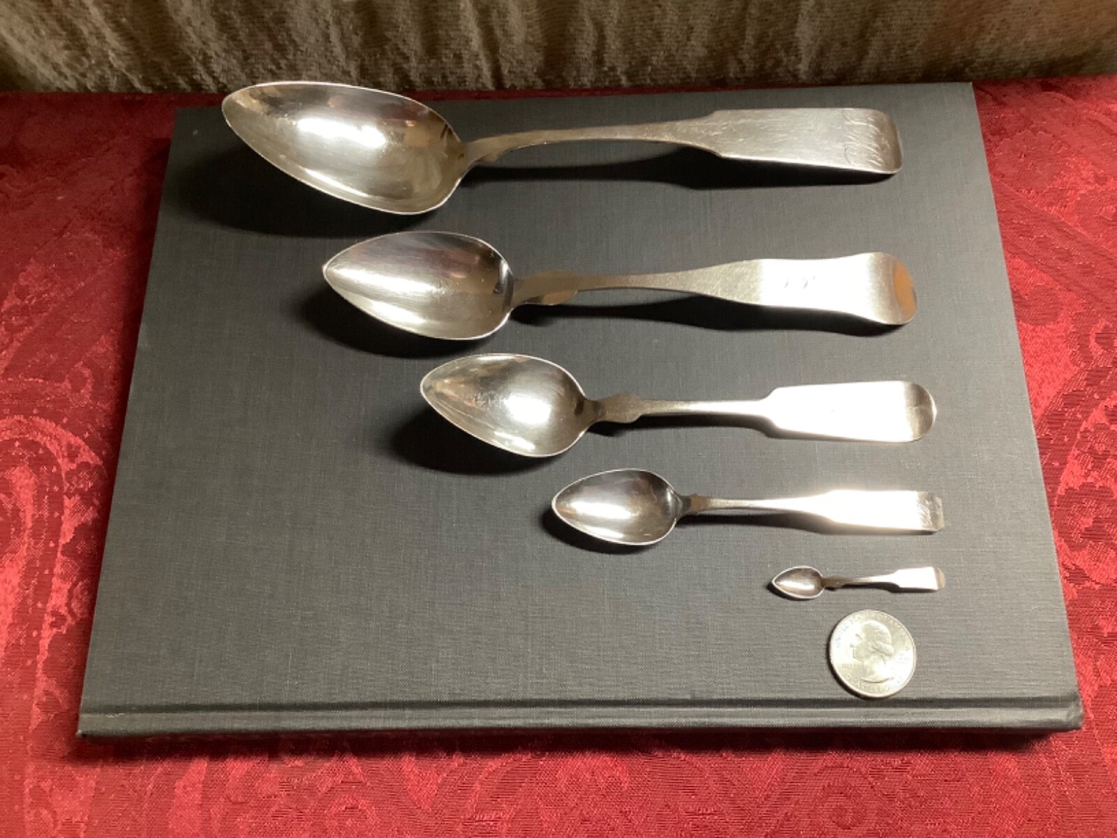 Vermont Coin Silver – Sugar Shovel – J.S.ABBOTT. – Montpelier VT – 1838-1843