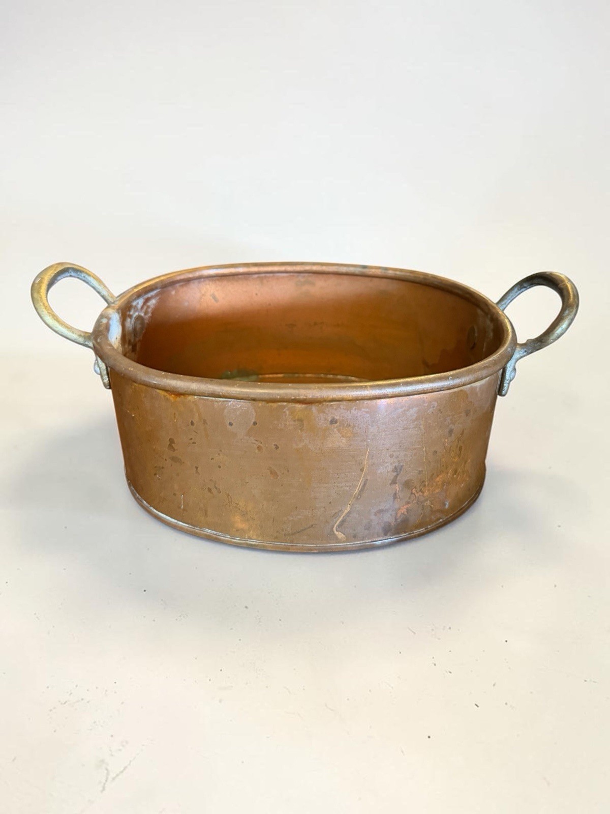 Victorian British Made Twin Handled Copper Pan