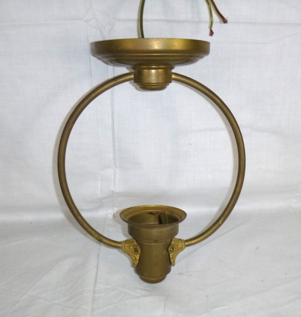 Antique Vtg Ceiling Mount Metal Light Fixture *NO SOCKET* 10″ H 8″ W
