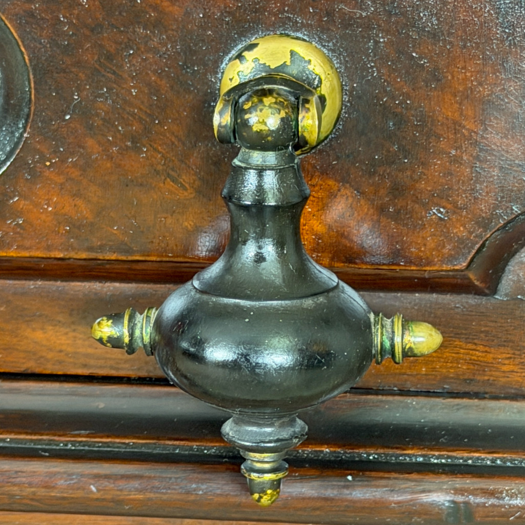 Victorian Marble Top Washstand / Commode – Black Walnut – c.1880 #22621