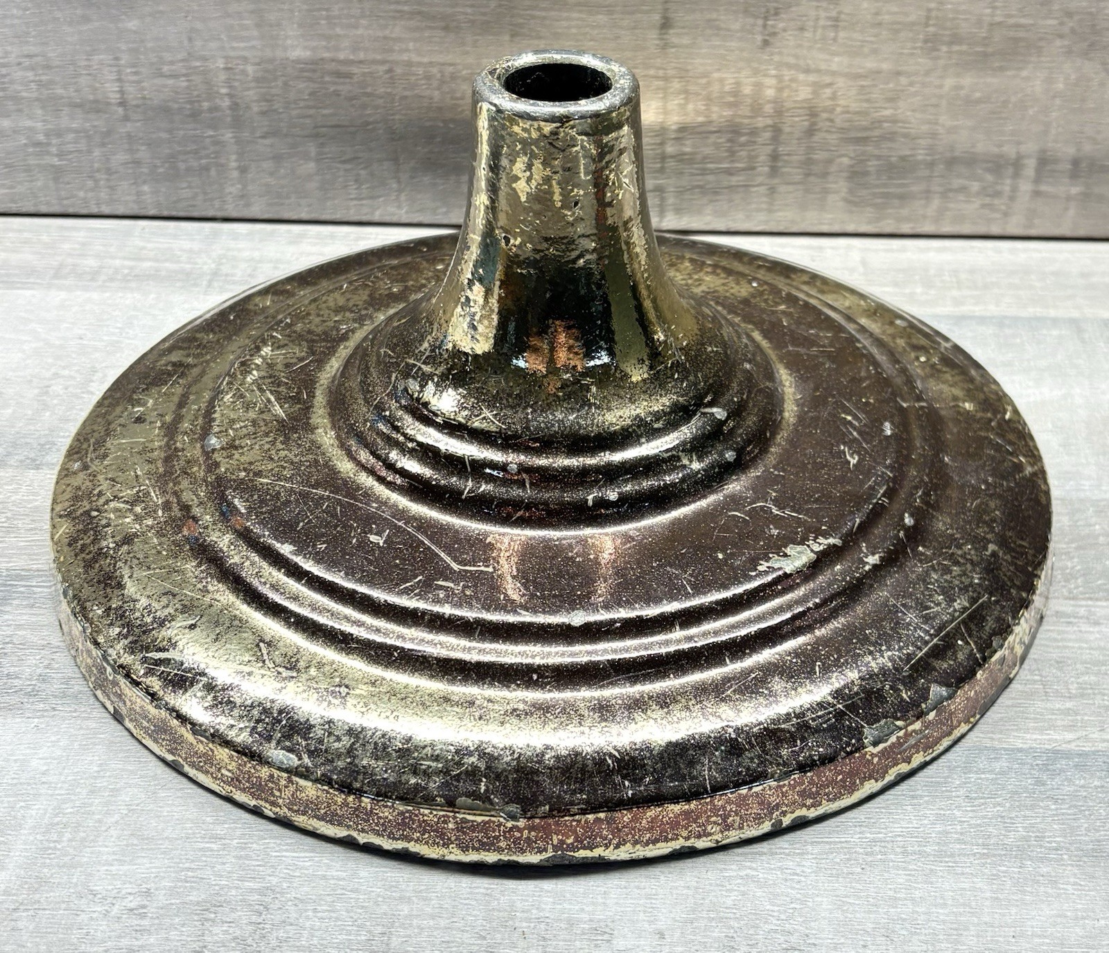 Vintage Dettra Flag Co Flag Pole Stand Base 10” Metal Weighted Patriotic USA