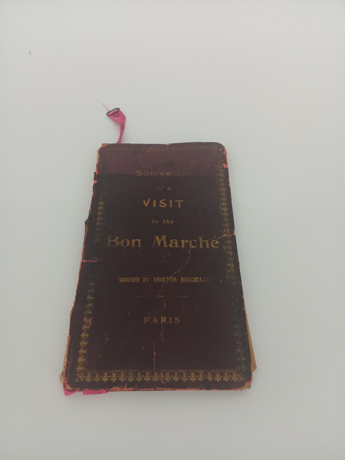 Antique Souvenir Folding Map Bon Marche Paris France 1892-1900’s
