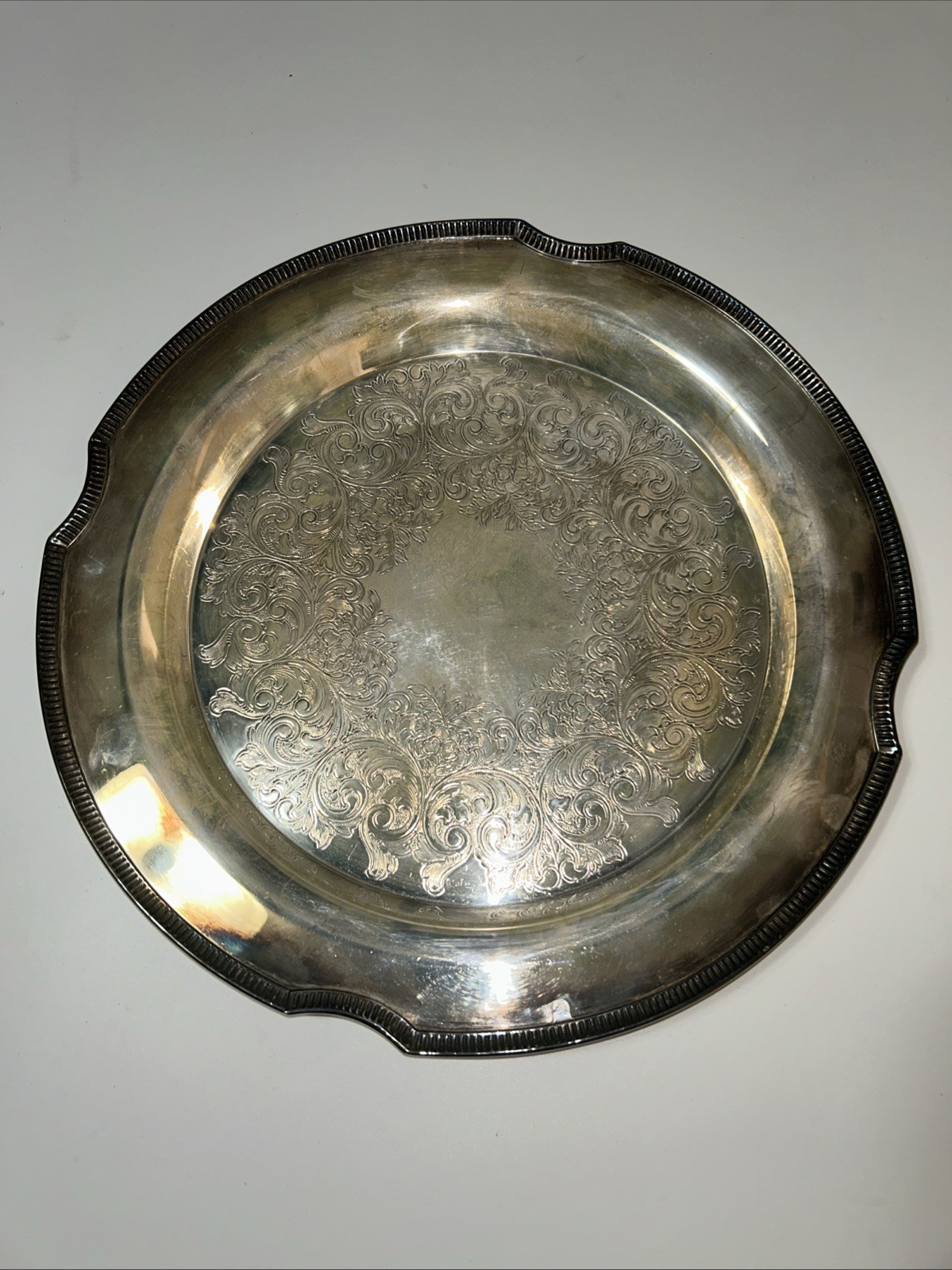 Vintage Silver Community Plate Grosvenor Silver Serving Tray 13.25 In Sslvr