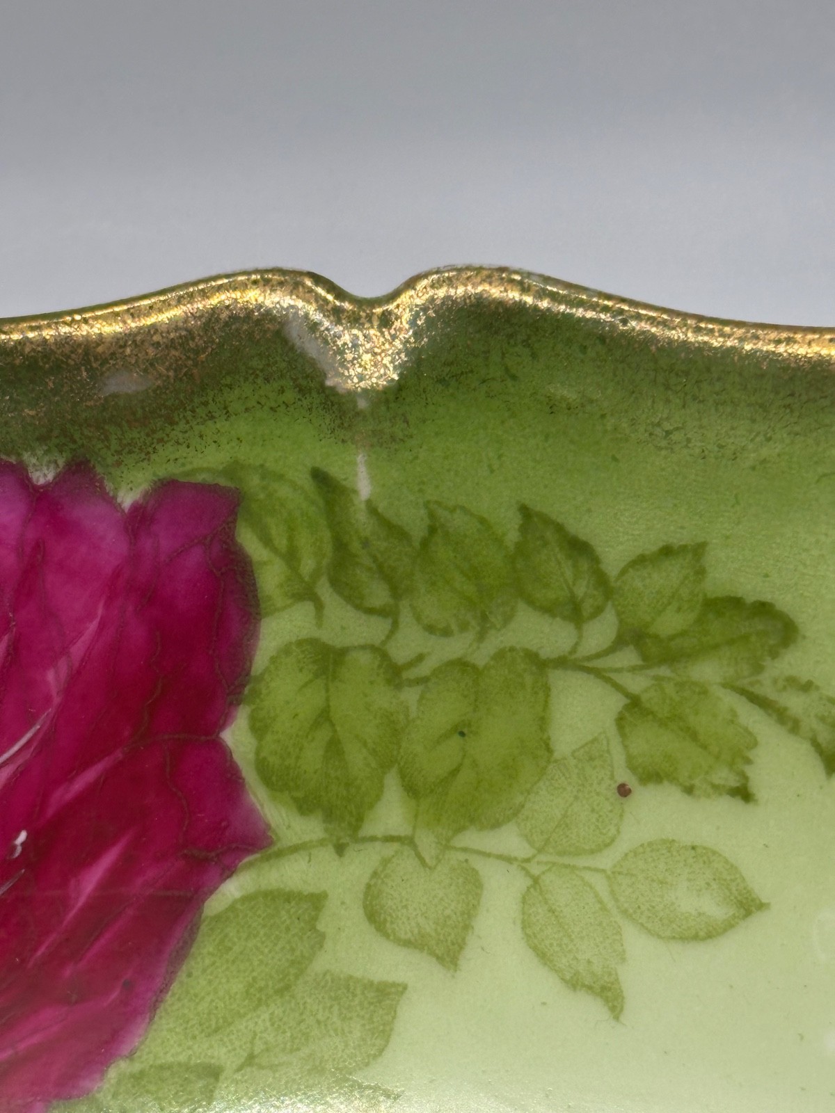 MCM Porcelain bowl with hand-painted roses and gold trim from Bavaria, Germany