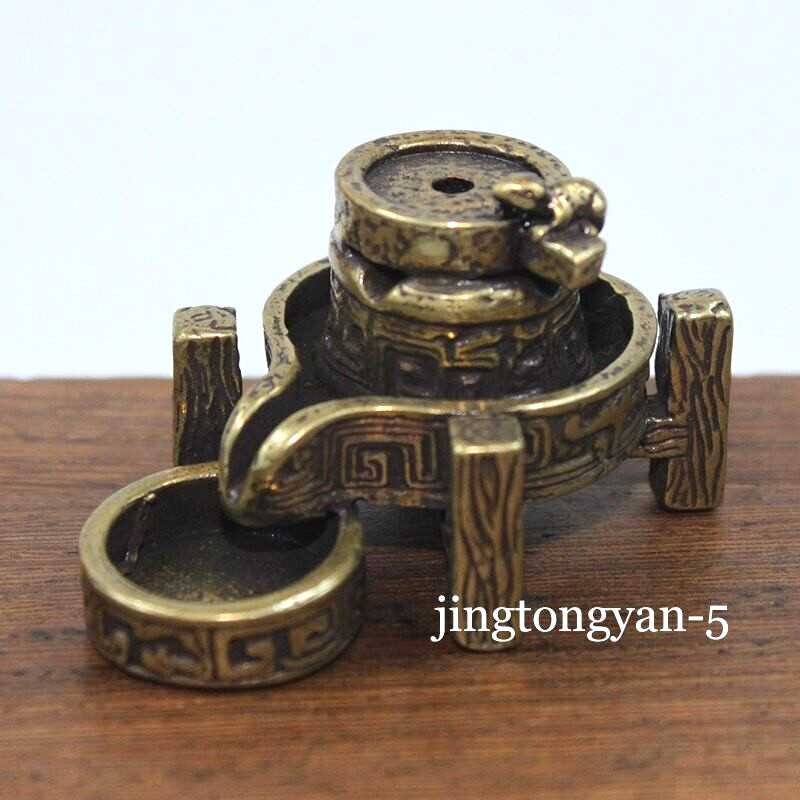 Brass Vintage Cone Incense Burner Holder Censer Home Office Table Decoration