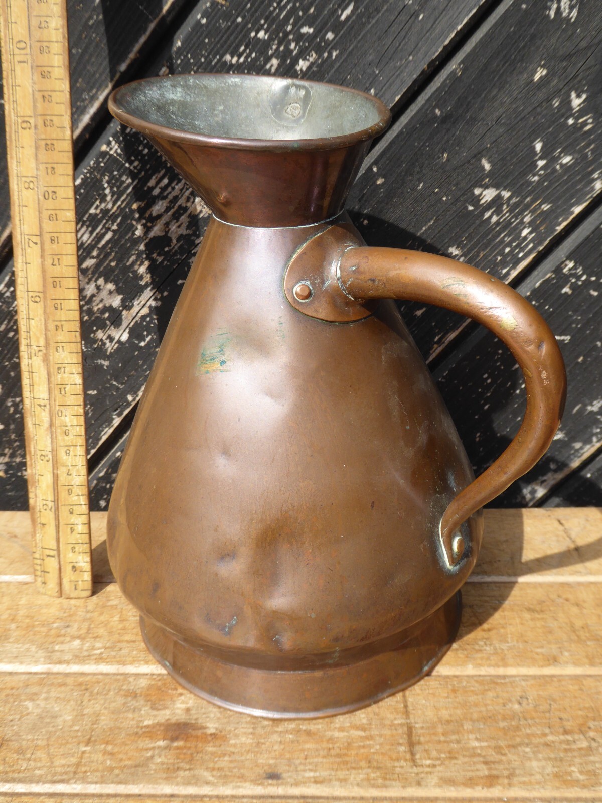 Antique Copper 1/2 Gallon Haystack Jug made by John McGlashan & Co. Glasgow .